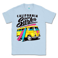 Dusty Blue california super surf Classic Tee - artisFamous