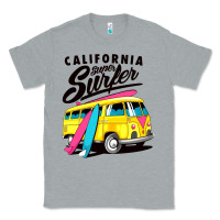 Heather Grey california super surf Classic Tee - artisFamous