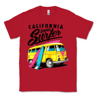 Red california super surf Classic Tee - artisFamous