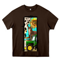 Chocolate Brown farm life alphabet lowercase letters l Heavy Core Tee - BundleAndBundleShop