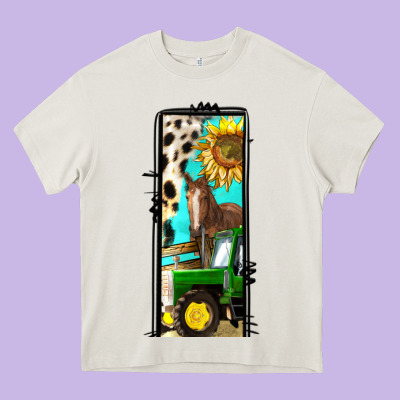 Farm Life Alphabet Lowercase Letters L Heavy Core Tee Designed By Bundleandbundleshop