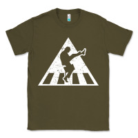 Army Green The Ministry of Silly Walks Distressed Classic Tee - artisFamous
