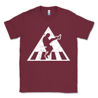 Burgundy The Ministry of Silly Walks Distressed Classic Tee - artisFamous