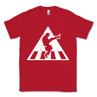 Red The Ministry of Silly Walks Distressed Classic Tee - artisFamous