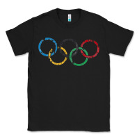 Black OLYMPIC RINGS Classic Tee - artisFamous