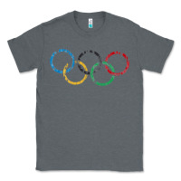 Charcoal Heather OLYMPIC RINGS Classic Tee - artisFamous