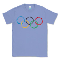 Colony Blue OLYMPIC RINGS Classic Tee - artisFamous