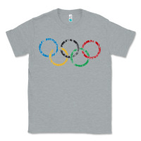 Heather Grey OLYMPIC RINGS Classic Tee - artisFamous