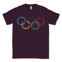Plum OLYMPIC RINGS Classic Tee - artisFamous
