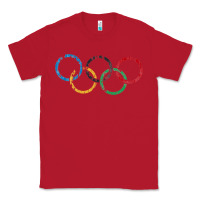Red OLYMPIC RINGS Classic Tee - artisFamous