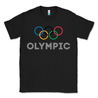 Black OLYMPIC RINGS Classic Tee - artisFamous