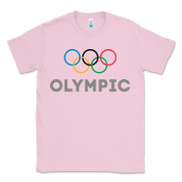 Bubblegum Pink OLYMPIC RINGS Classic Tee - artisFamous