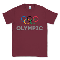 Burgundy OLYMPIC RINGS Classic Tee - artisFamous