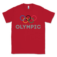 Red OLYMPIC RINGS Classic Tee - artisFamous