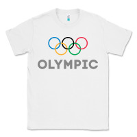 White OLYMPIC RINGS Classic Tee - artisFamous