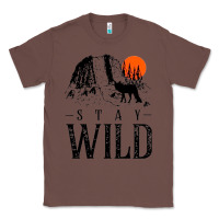 Chestnut stay wild illustration with mountain Classic Tee - artisFamous