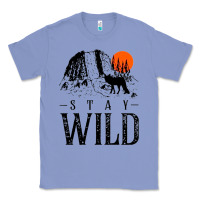 Colony Blue stay wild illustration with mountain Classic Tee - artisFamous