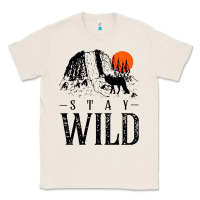 Natural stay wild illustration with mountain Classic Tee - artisFamous