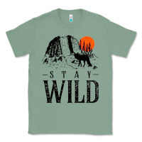 Sage stay wild illustration with mountain Classic Tee - artisFamous