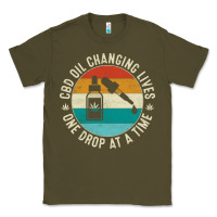 Army Green CBD Oil Changing Lives Classic Tee - artisFamous