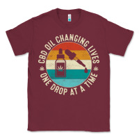 Burgundy CBD Oil Changing Lives Classic Tee - artisFamous