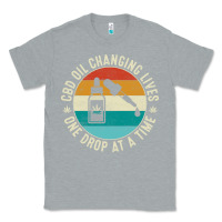 Heather Grey CBD Oil Changing Lives Classic Tee - artisFamous