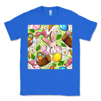 True Royal Easter Hamper With Bunny Seamless Pattern Classic Tee - BundleAndBundleShop