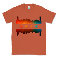 Copper chicago flag skyline Classic Tee - artisFamous