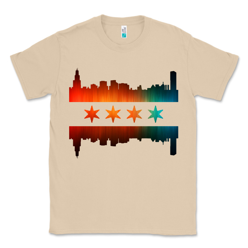 Chicago Flag Skyline Classic Tee by artisFamous | Teevron