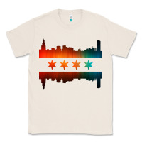 Natural chicago flag skyline Classic Tee - artisFamous