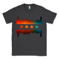 Smoke chicago flag skyline Classic Tee - artisFamous