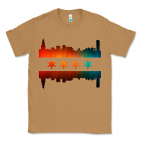 Toasted Coconut chicago flag skyline Classic Tee - artisFamous