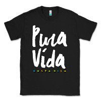 Black costa rica pura vida Classic Tee - artisFamous
