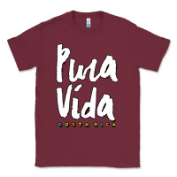 Burgundy costa rica pura vida Classic Tee - artisFamous