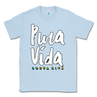 Dusty Blue costa rica pura vida Classic Tee - artisFamous