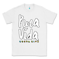 White costa rica pura vida Classic Tee - artisFamous