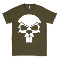 Army Green crazy beaver skull Classic Tee - artisFamous
