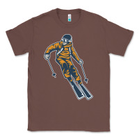 Chestnut born to ski Classic Tee - artisFamous