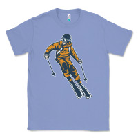 Colony Blue born to ski Classic Tee - artisFamous