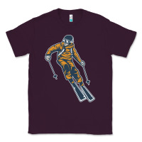Plum born to ski Classic Tee - artisFamous