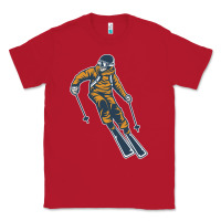 Red born to ski Classic Tee - artisFamous