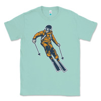 Seafoam born to ski Classic Tee - artisFamous