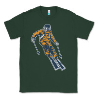 Sports Green born to ski Classic Tee - artisFamous