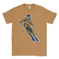 Toasted Coconut born to ski Classic Tee - artisFamous