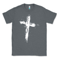 Charcoal Heather cross Classic Tee - artisFamous