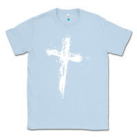 Dusty Blue cross Classic Tee - artisFamous
