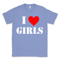 Colony Blue i love girls Classic Tee - artisFamous