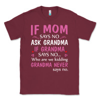 Burgundy if mom says no ask grandma if grandma says no Classic Tee - artisFamous