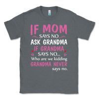Charcoal Heather if mom says no ask grandma if grandma says no Classic Tee - artisFamous