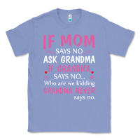 Colony Blue if mom says no ask grandma if grandma says no Classic Tee - artisFamous